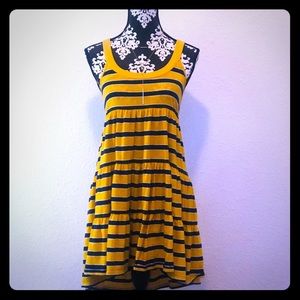 Pink VS University Striped Tiered Dress